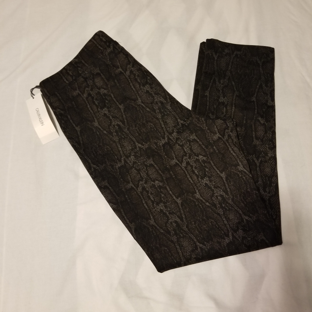 NWT Calvin Klein Pants Women's Size L Color Dark Brown - Picture 1 of 10